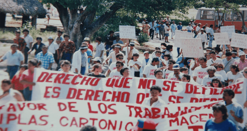 Marcha de trabajadores del FNT
